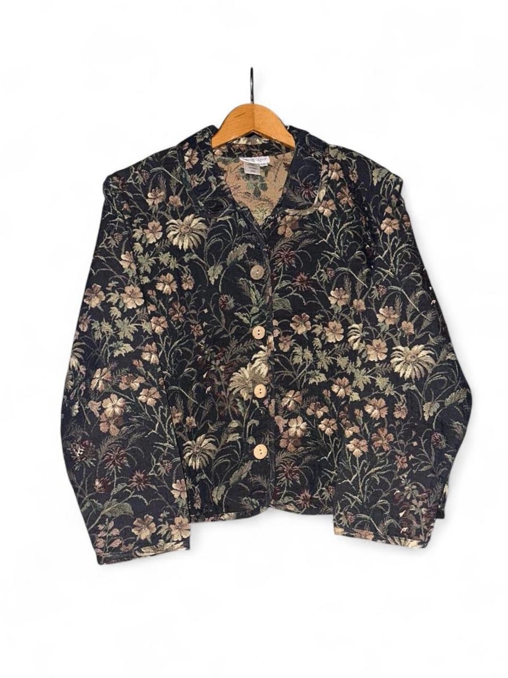 Coldwater Creek Tapestry Jacket Petite XL Petite Extra Large Dark Floral